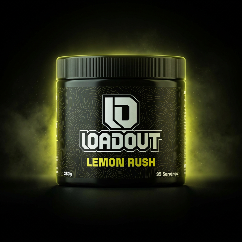 Loadout 2.0 Lemon Rush lemonade energy drink powder tub, 35 servings