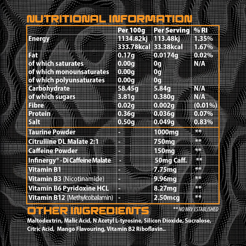Ruck Nutrition Ruck Rage Mango MARATHON MANGO β Loadout Energy